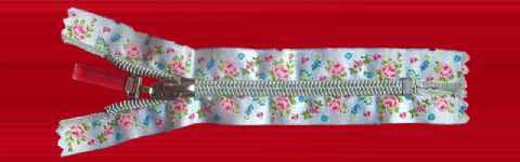 Polyester Type 10, Special Ribbon with Silver Zipper